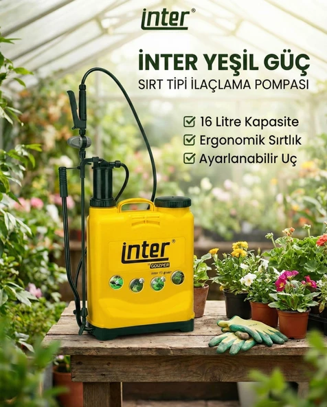 İnter 16 Green İlaçlama Pompası 16 Litre ürün görseli 1