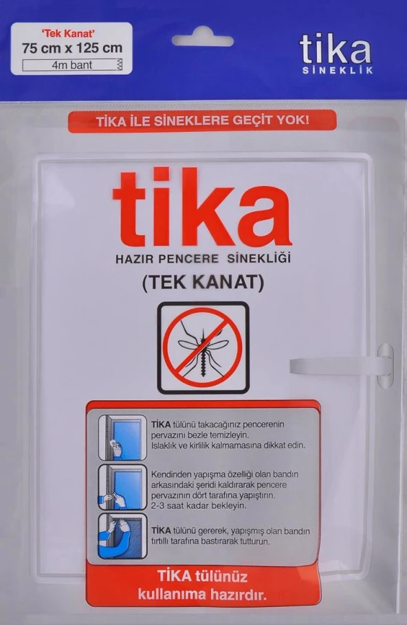 Tika-Tek Kanat 75cm x 125cm Pencere Sinekliği