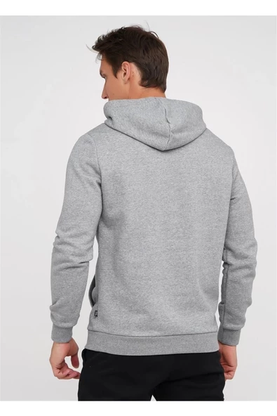 Puma Ess+ 2 Col - Erkek Gri Pamuklu Kapüşonlu Sweatshirt - 586764 04 - 4