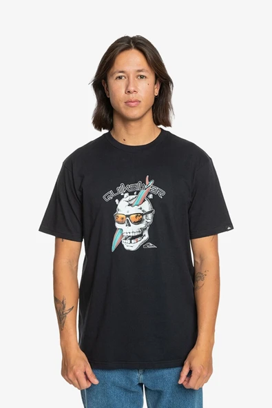 Quiksilver One Last Surf Ss Erkek Siyah T-Shirt EQYZT07674-10010 - 1