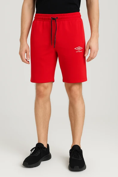 Umbro Bold - Erkek Kırmızı Pamuklu Şort - TE0105 ürün görseli