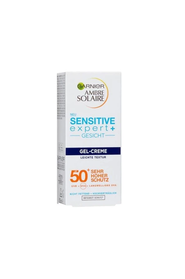 Garnier Ambre Solaire Sensitive Expert Yüz Jel Spf 50+ Güneş Kremi 50 ml