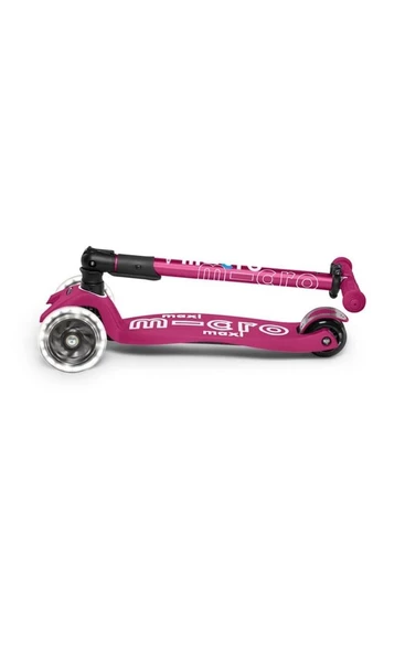 Micro Maxi Deluxe Foldable LED Berry Red Scooter MCR.MMD095 - Resim 4
