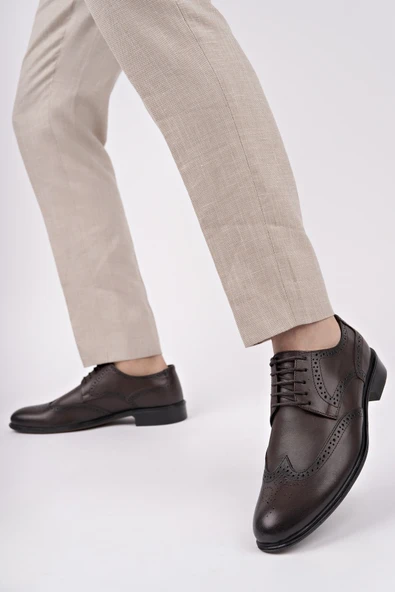 Muggo H046 Hakiki Deri Klasik Erkek Ayakkabı - 11