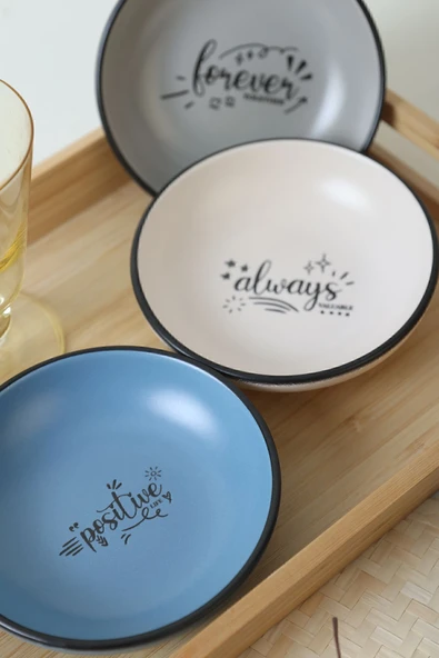 Keramika Keraart Rainbow Motto Halka Sosluk / Çerezlik 13 Cm 6 Adet - 2