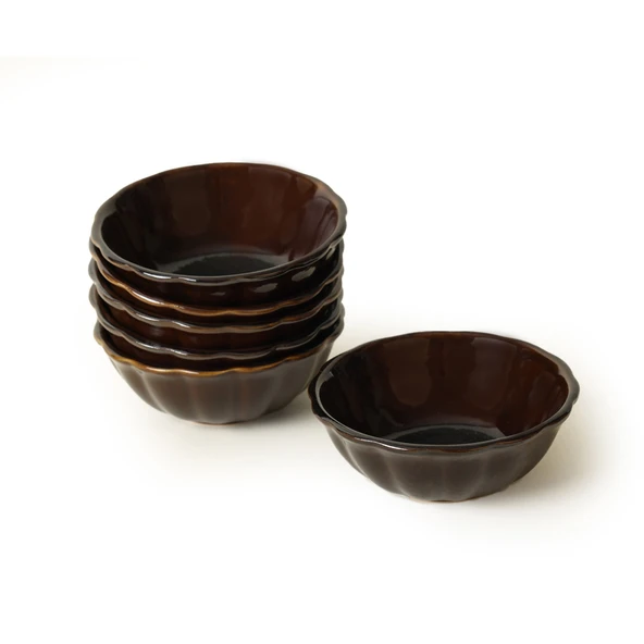 Keramika Luster Kahverengi Sirius Kase 14 Cm 6 Adet Q22 - 8