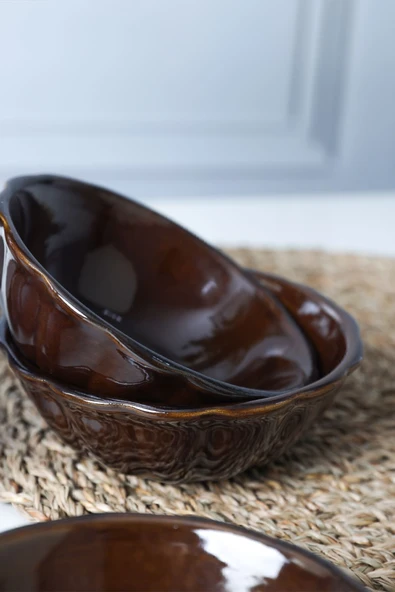Keramika Luster Kahverengi Sirius Kase 14 Cm 6 Adet Q22 - 4