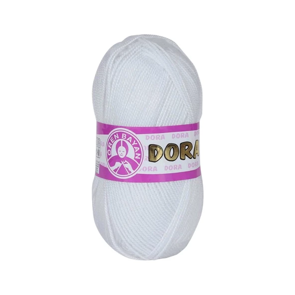 Ören Bayan Dora Örgü İpi - Beyaz - 1 Adet - ( Renk Kodu : 000 ) ürün görseli 1