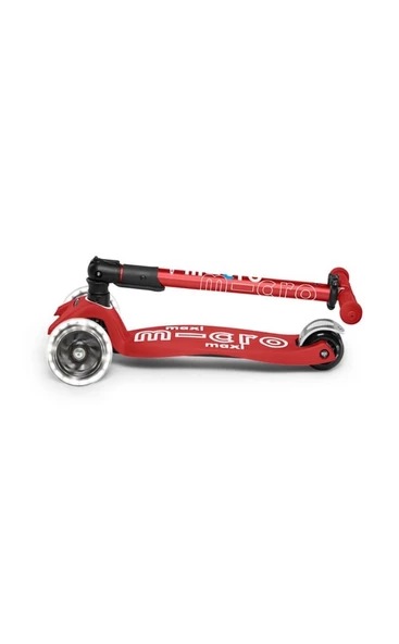 Maxi Micro DELUXE FOLDABLE RED (LED) Scooter MCR.MMD098