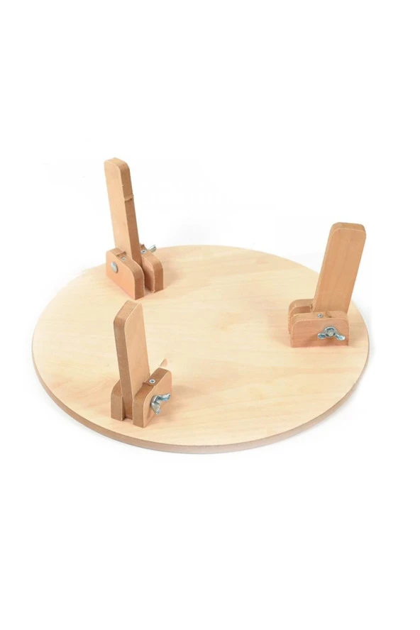 Hoop Ahşap Katlanabilir Yer Sofrası 60 Cm ( Verniksiz Ve Cilasızdır) - 2
