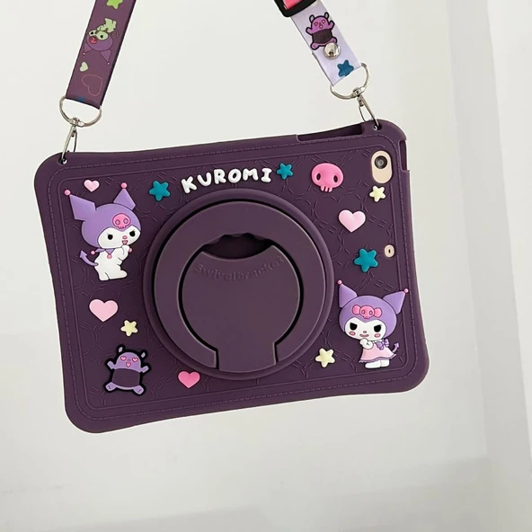 Samsung Galaxy Tab S9 FE/S10 FE S7-S8-S9 Kılıf Cute Dolls Standlı Eğlenceli 3D Karekterli Çocuk Kılıfı-Plus Değil - 4