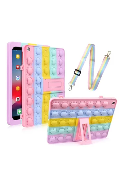 Samsung Galaxy Tab S11/S10 Lite FE/S10/S9 FE/S9/S7-S8 Kılıf Cute Dolls Standlı Eğlenceli 3D Karekterli Çocuk Kılıfı-Plus Değil - 6