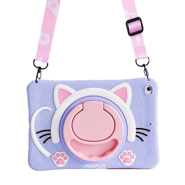 Samsung Galaxy Tab S9 FE/S10 FE S7-S8-S9 Kılıf Cute Dolls Standlı Eğlenceli 3D Karekterli Çocuk Kılıfı-Plus Değil - 3