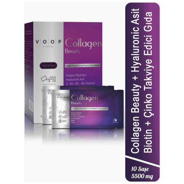 Voop Collagen Beauty 5500 Mg Nar Aromalı 10 Saşe x 40 ml