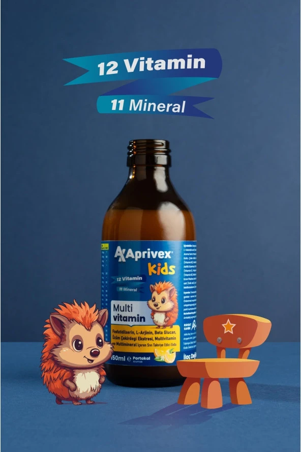 KİDS MULTİVİTAMİN DOĞAL PORTAKAL AROMALI ŞURUP 150 ML - 2