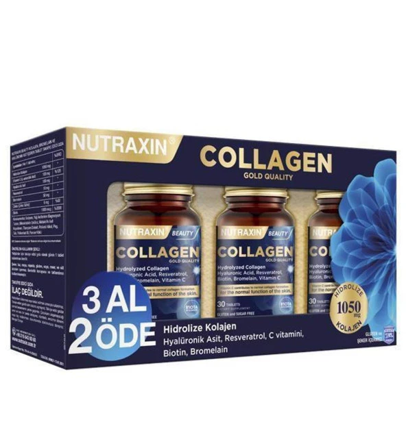 Nutraxin Collagen Gold Quality 30 Tablet 3 Al 2 Öde