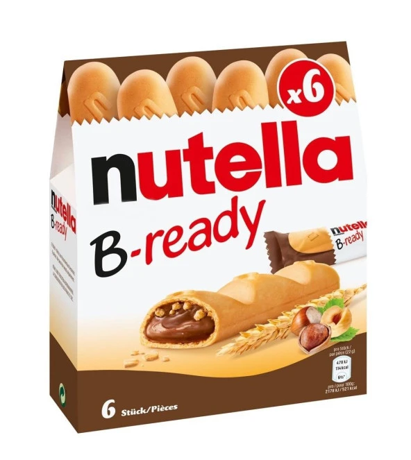 Nutella B-Ready 6'Lı 132 Gr - 1 Paket
