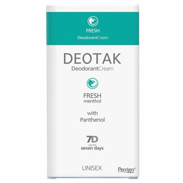 Deotak Fresh Menthol Krem Deodorant 35ml