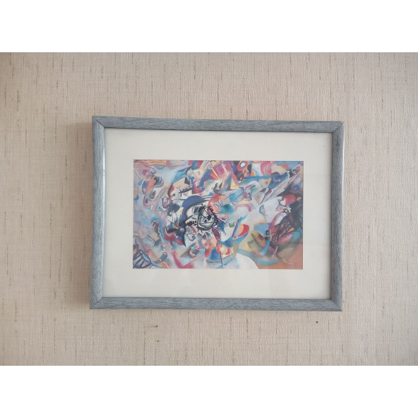 Wassıly Kandinsky Çerceveli Duvar Tablosu 28X21Cm - 3