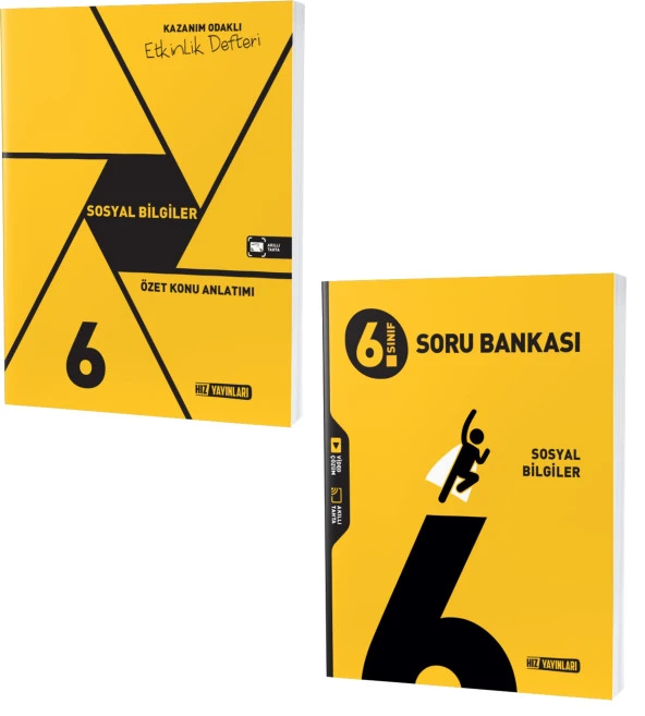 Hız 2024 6. Sınıf Sosyal Bilgiler Soru + Defter Seti 2 Kitap
