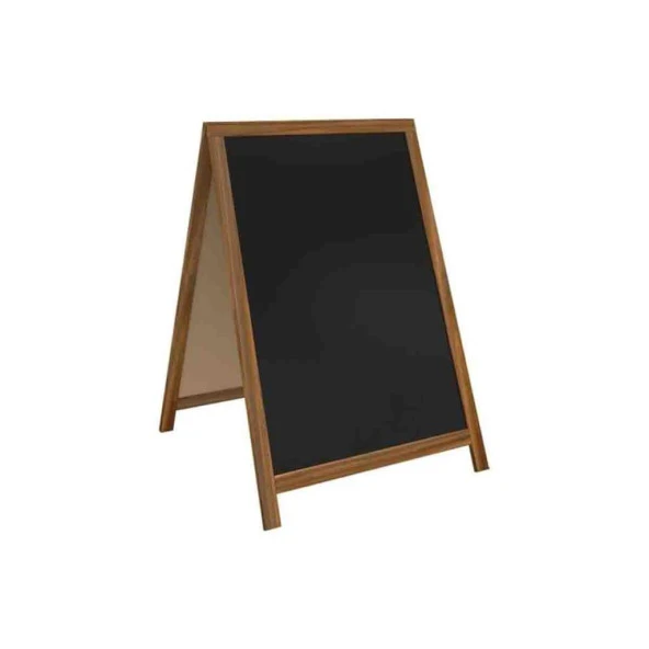 Panda 60x85 cm Ahşap Ayaklı Çatı Tipi Yazı Tahtası Siyah PAN121