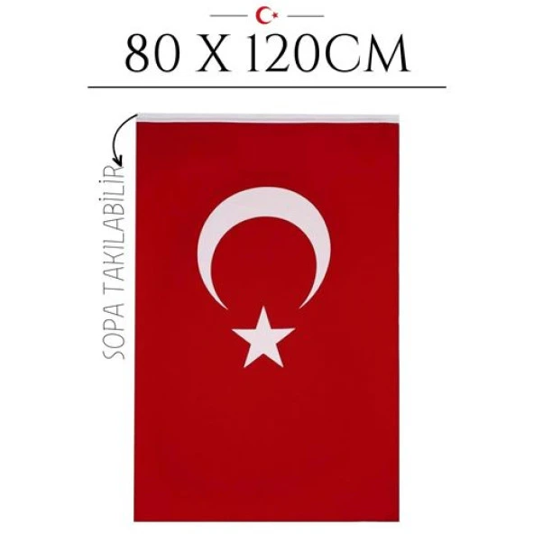 Türk Bayrağı Kumaş 80x120cm 718380