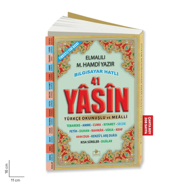 MERVE YASİN ŞERİF  004 ÇANTA BOY TÜRKÇELİ ( 208 Sayfa)