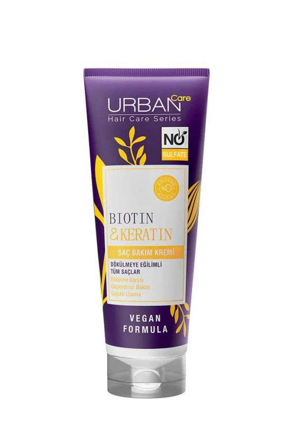 Urban Care Biotin & Keratin Dökülme Karşıtı Sülfatsız Saç Bakım Kremi 250 ml - 2