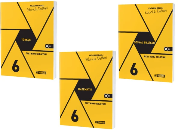 Hız 2024 6. Sınıf Matematik + Türkçe + Sosyal Defter Seti 3 Kitap