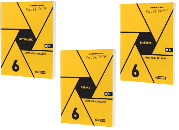 Hız 2024 6. Sınıf Matematik + Türkçe + İngilizce Defter Seti 3 Kitap