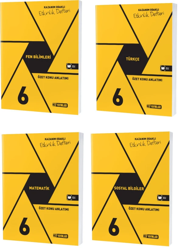 Hız 2024 6. Sınıf Matematik Türkçe Fen Sosyal Defter Seti 4 Kitap