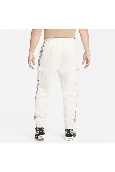 Sportswear Repeat Swoosh Fleece Cargo Erkek Krem Eşofman Altı DX2030-072 - 3