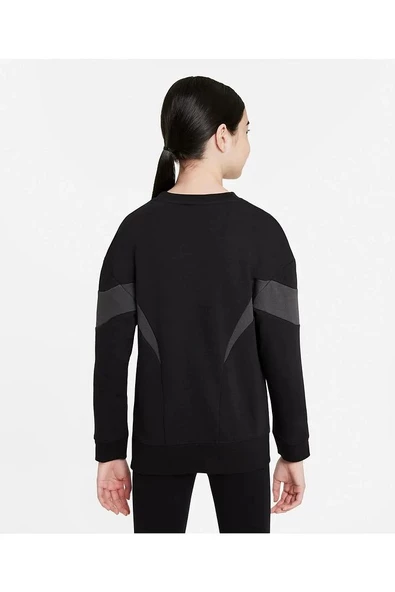 G Nsw Aır Ft Bf Crew Kız Çocuk Siyah Sweatshirt dr8532 010 - 2