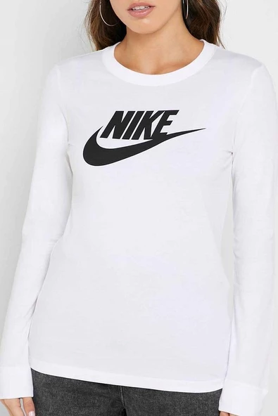 Kadın Uzun Kollu T-shirt Kadın Sweatshirt Bv6171-beyaz - 3