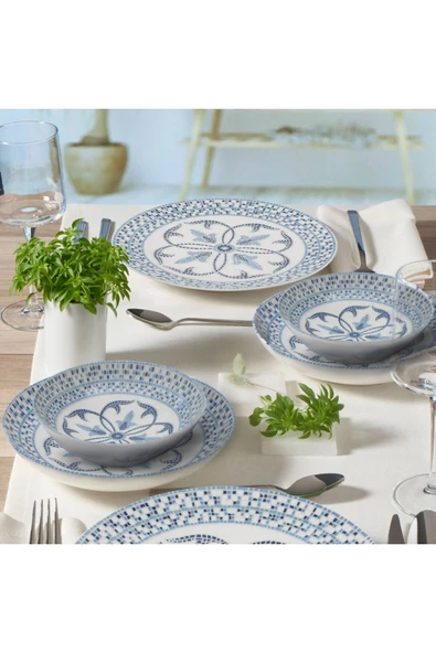 GÜRAL PORSELEN CAMELİA 24 PARÇA 6 KİŞİLİK YEMEK TAKIMI 2761 - Resim 2