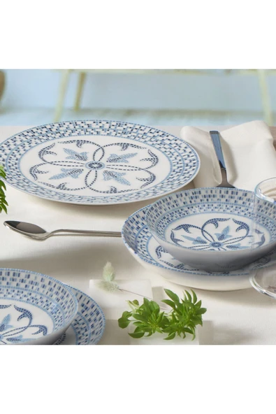 GÜRAL PORSELEN CAMELİA 24 PARÇA 6 KİŞİLİK YEMEK TAKIMI 2761 - Resim 3