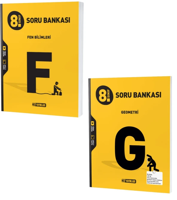 Hız Lgs 2024 8. Sınıf Fen Bilimleri + Geometri Soru Bankası 2 Kitap