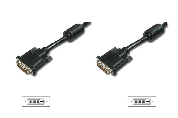 DIGITUS AK-320101-020-S 2m DVI-D(24+1 E)<=>DVI-D (24+1 E)KABLO
