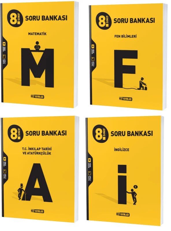 Hız Lgs 2024 8. Sınıf Matematik İngilizce Fen İnkılap Tarihi Soru Seti 4 Kitap
