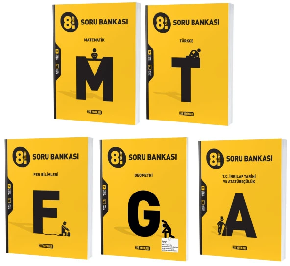 Hız Lgs 2024 8. Sınıf Matematik + Geometri + Türkçe + Fen + İnkılap Soru Seti 5 Kitap