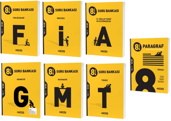 Hız Lgs 2024 8. Sınıf Matematik + Geometri + Türkçe + Fen + Paragraf + İnkılap + İngilizce Soru Seti 7 Kitap