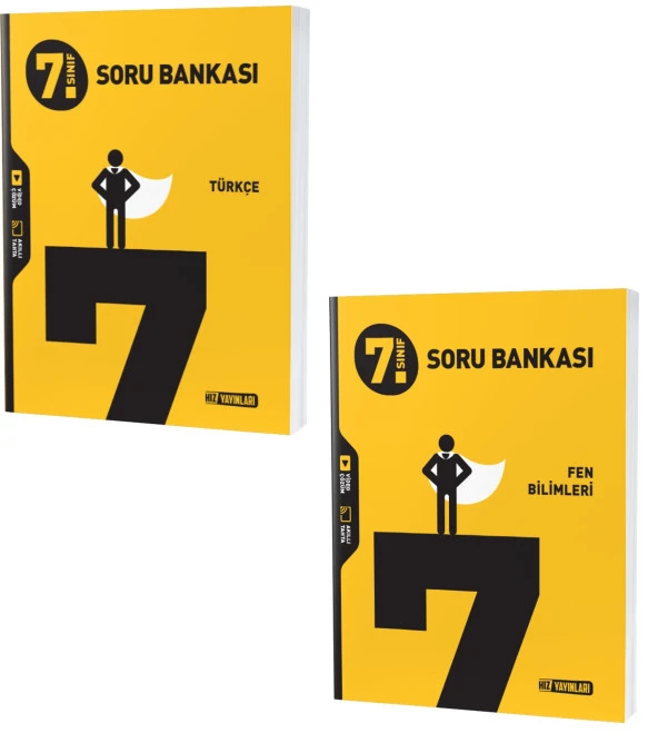 Hız 2024 7. Sınıf Türkçe + Fen Bilimleri Soru Seti 2 Kitap