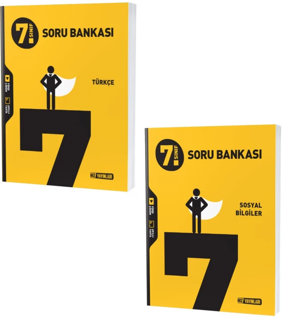 Hız 2024 7. Sınıf Türkçe + Sosyal Bilgiler Soru Seti 2 Kitap