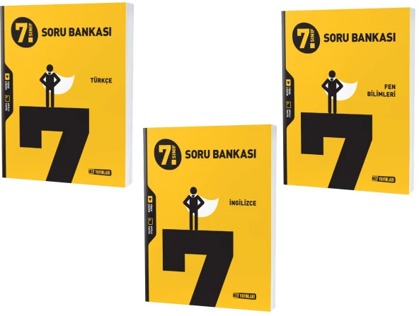 Hız 2024 7. Sınıf Fen Bilimleri + Türkçe + İngilizce Soru Seti 3 Kitap
