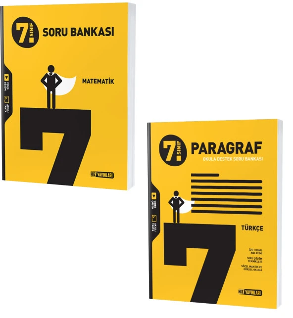 Hız 2024 7. Sınıf Matematik + Paragraf Soru Seti 2 Kitap