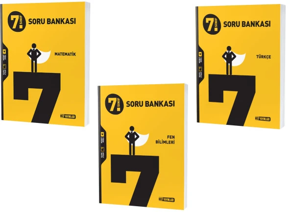 Hız 2024 7. Sınıf Matematik + Türkçe + Fen Soru Seti 3 Kitap