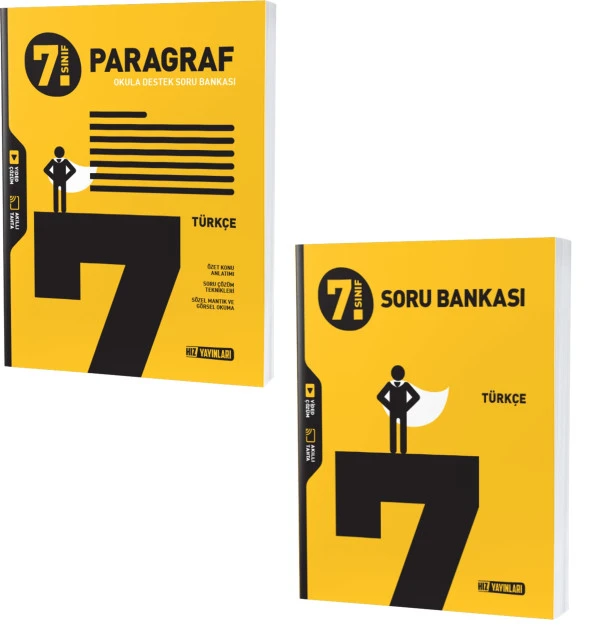 Hız 2024 7. Sınıf Türkçe + Paragraf Soru Seti 2 Kitap