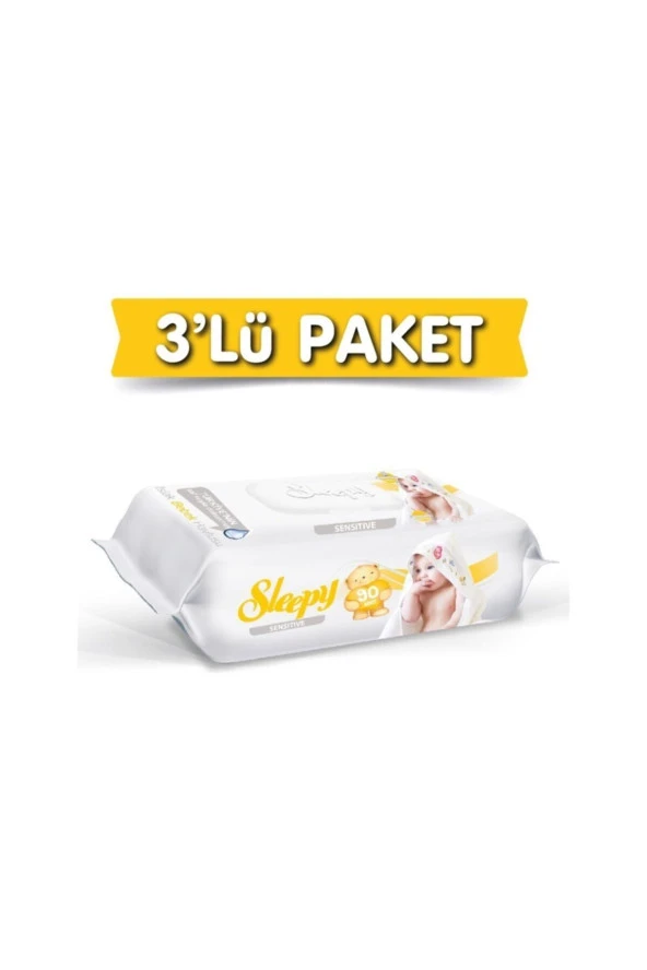 Sleepy Islak Mendil Sensitive 90 Yaprak X 3 Adet 270 Yaprak