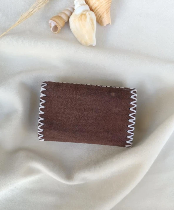 Cüzdan Hakiki Deri Bozuk Para Cüzdanı El Yapımı Çanta İçi 2 Gözlü - Resim 3