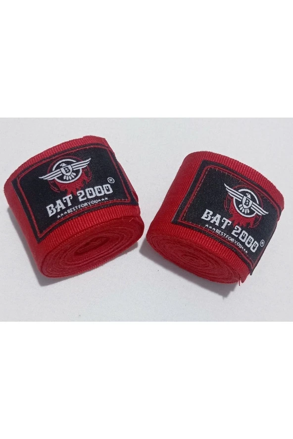 Bat2000 Boks, Kıck Boks,muay Thai Bandajı 3,5 Metre Kırmızı Renk